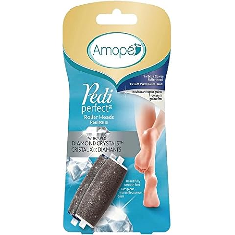 Amope Pedi Perfect Foot File Roller Heads Diamond Crystals Refills 2 ea (Pack of 3) Cover