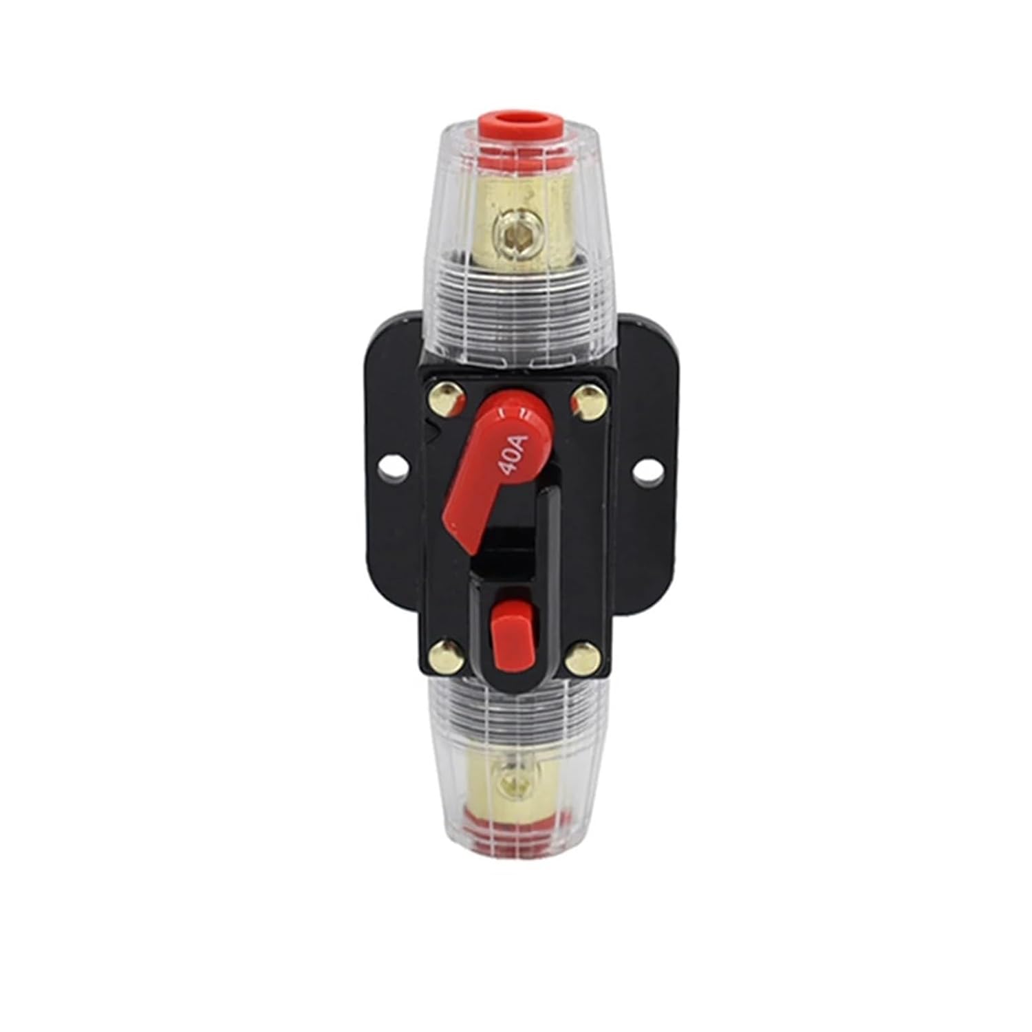 20A 30A 40A 50A 60A 80A 100A 125A 150A Circuit Breaker 12-42V DC Automatic Reset Short Protection Fuse Holder Switch for Car(40A)