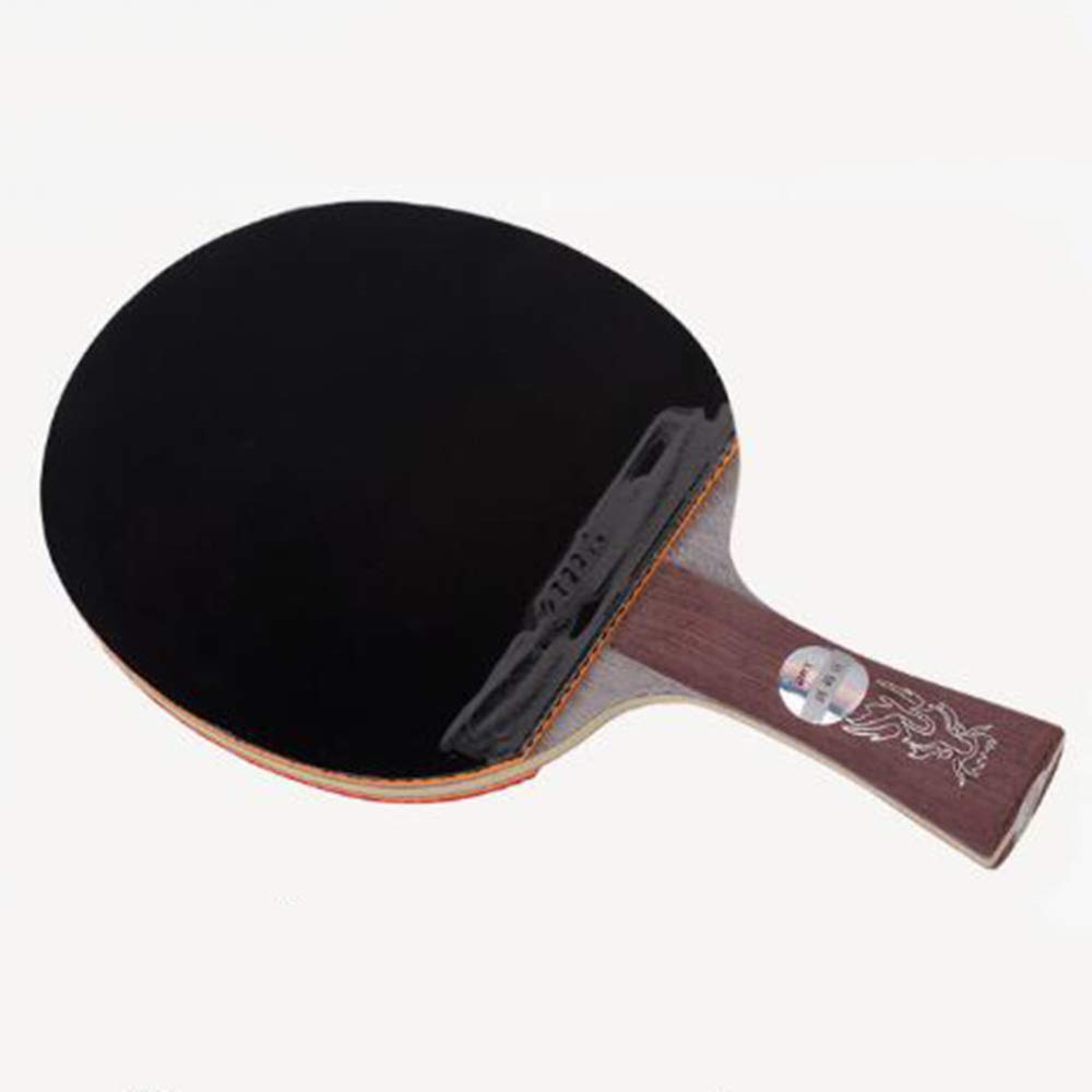 Racchetta da Ping-Pong, Mazza da Ping Pong Professionale, Racchetta Competizione con Custodia/Marrone/Manico Lungo(Brown,Short Handle)