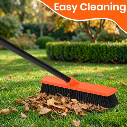 Image of 16 Inch Push Broom Heavy-Duty Outdoor Commercial Broom Brush