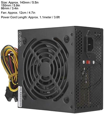 Dimensions of the PUSOKEI ATX-250W PC Power Supply.