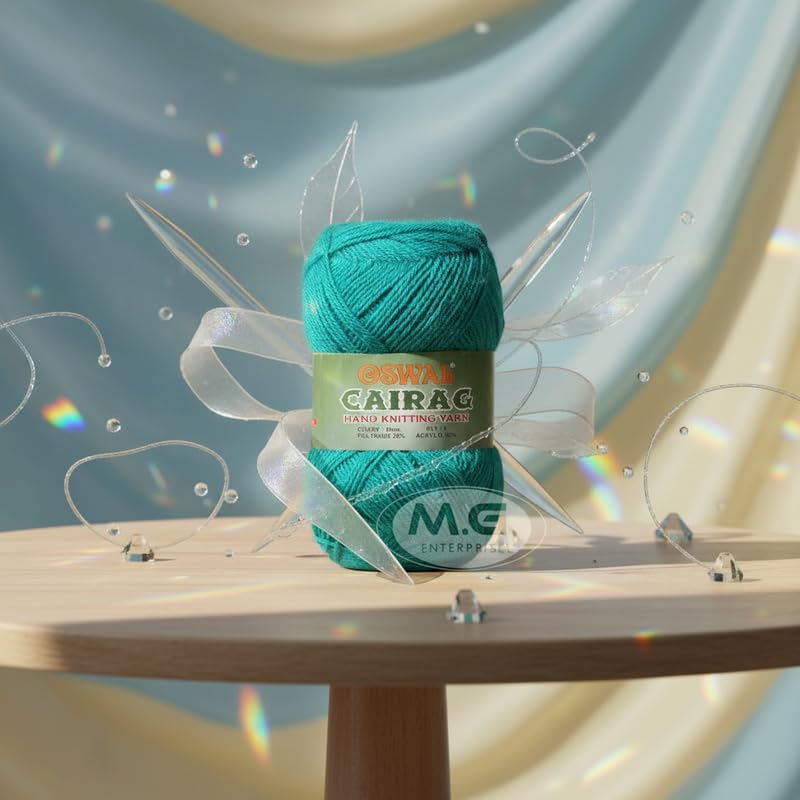 Image of M.G Enterprise Chirag TealSoft Wool Yarn 200 Crochet Yarn for Needle Knitting & DIY Craft