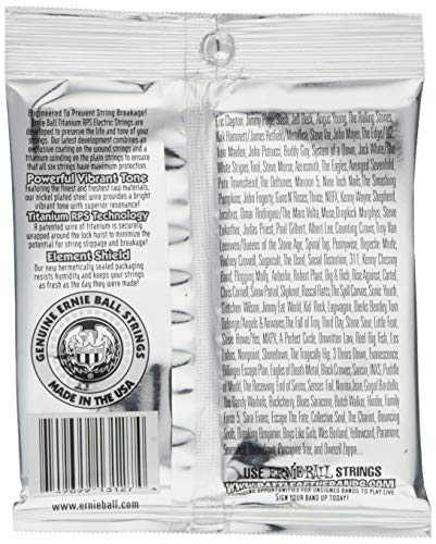 Ernie Ball Beefy Slinky Cordes avec revêtement en titane RPS, pour guitare électrique, calibre 11-54 - Les Beatles, Paul McCartney, John Lennon, RIngo Starr, George Harrison Ernie Ball Beefy Slinky Cordes avec revêtement en titane RPS, pour guitare électrique, calibre 11-54 – Image 3
