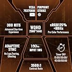 SANSUI 32-Inch Curved Gaming Monitor WQHD 2560 x 1440 180Hz Curved 1500R -1ms(OD), HDR, 300nits, sRGB 125%, DCI-P3 95%, FreeSync, HDMI x2, DP1.2x2(ES-G32C3 DP Cable Included) - Image 2