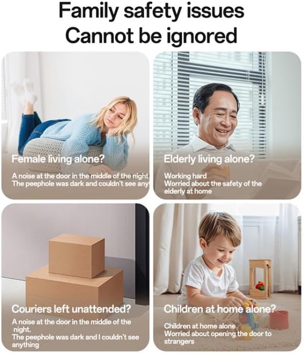 Indoor unit displaying real-time video of a visitor at the door