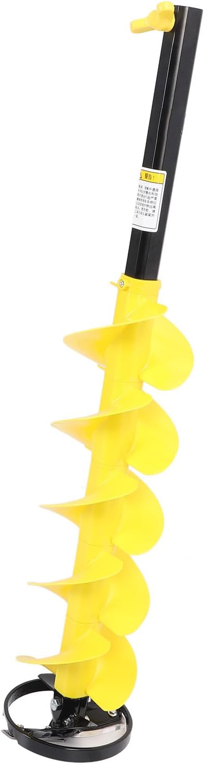 Yunseity Electric Ice Auger, 6 inches Diameter Ice Fishing Auger Incisive Blades, 33.5Inch Length Electric Nylon Ice Augers, Electric Drill Bit Winter Tools for 1/2in Drill Chuck