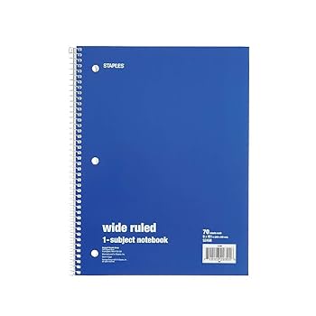 Amazon.com : Staples Spiral Notebook 1-subject, 70-count