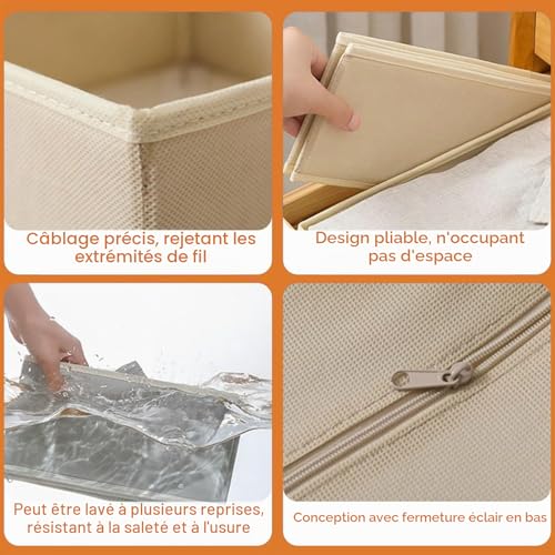 Organiseur de tiroir pliable gain de place pour vêtements - 4