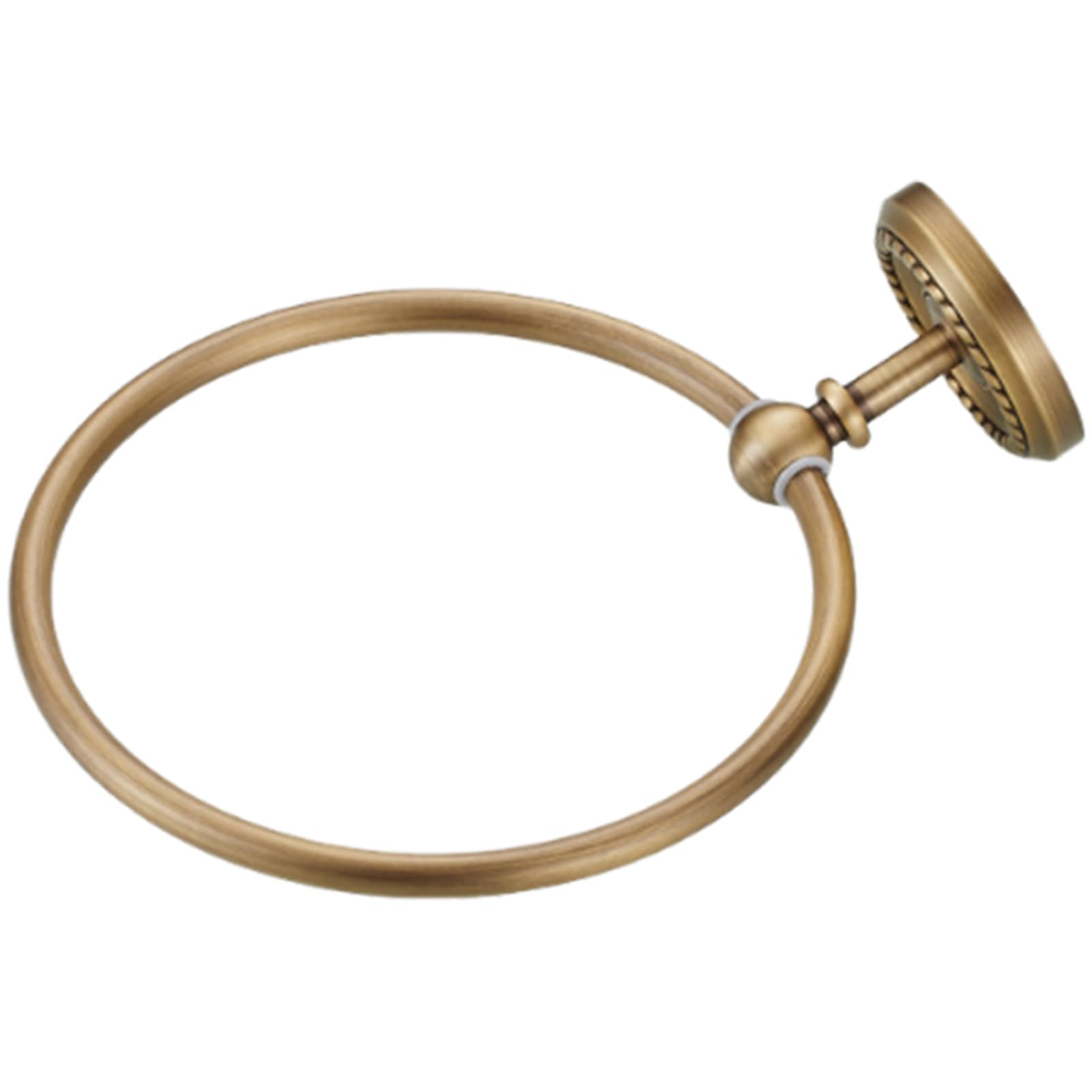 Copper Towel Rings Wall Mounted Holder Rack Vintage Towels Hangers for Bathroom Kitchen Hardware Saving Space Round Bathroom Holder