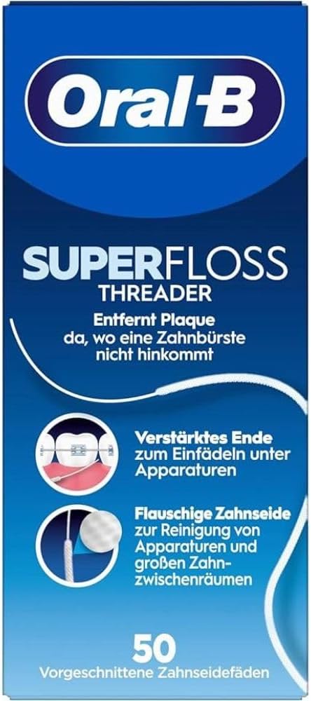 Superfloss 4 x with Mint Dental Floss 50 Threads