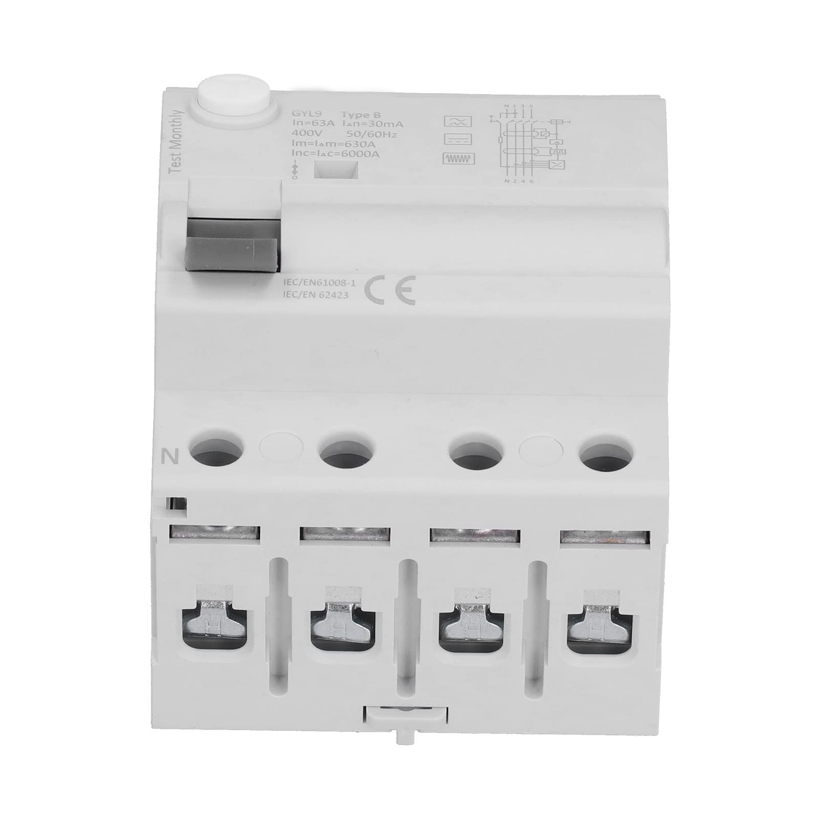 Pwshymi Fehlerstromschutzschalter 4P 63A 30mA
