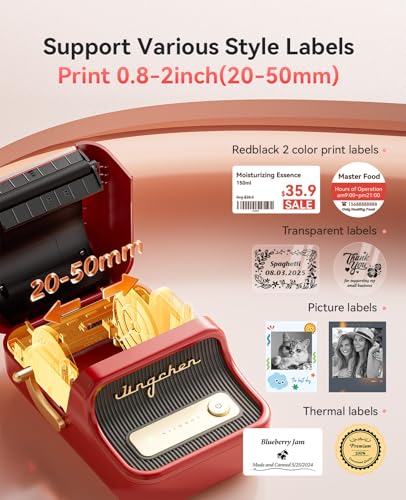 Image of NIIMBOT B21 Pro Label Maker, 300DPI HD Label Printer, Ideal for Notes,Photos, Study Graphics, Memo Maker,50x30mm Label(Red)