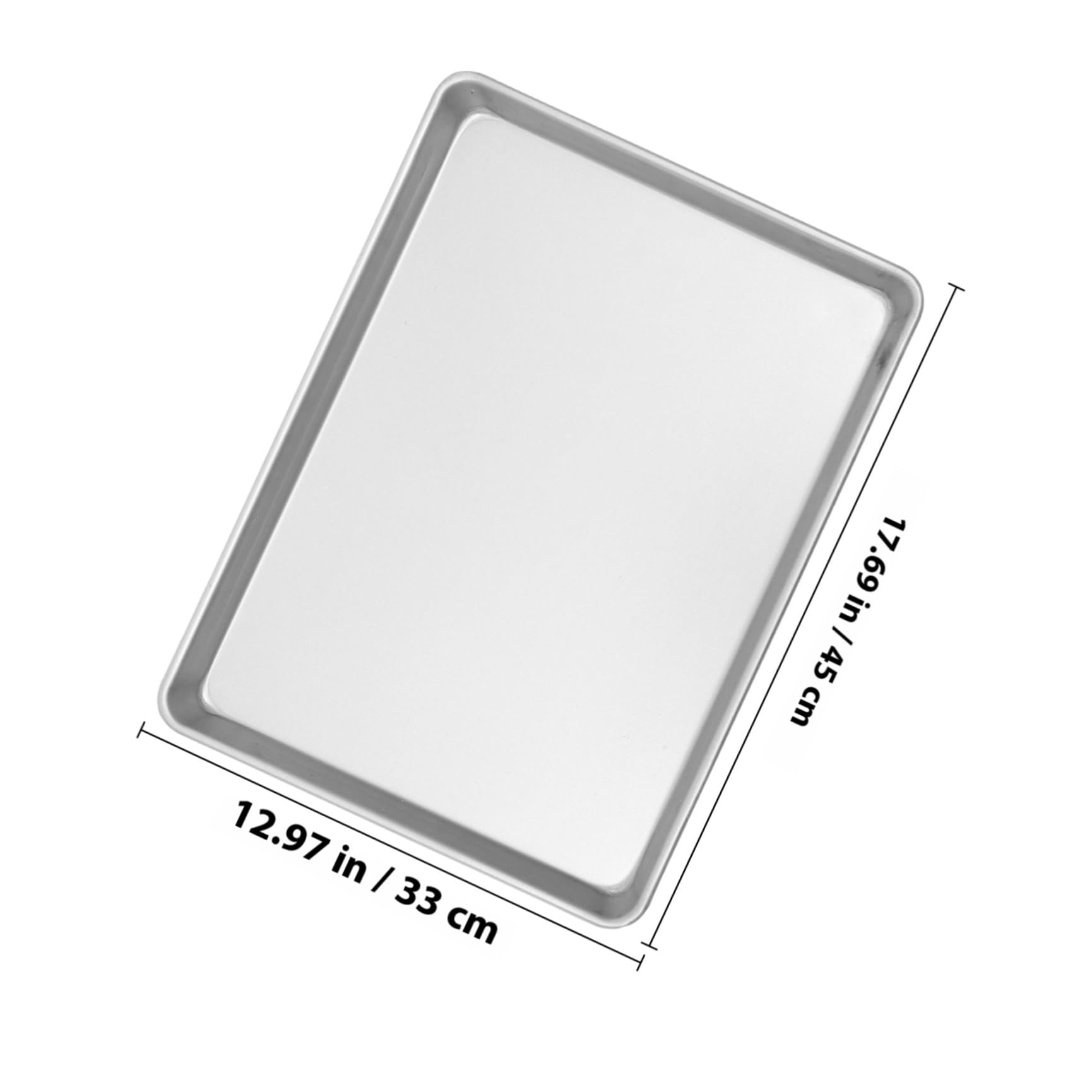 Plaque de Lisse en Alliage D'aluminium Argenté Rectangulaire Antiadhésive Biscuits Cuisine