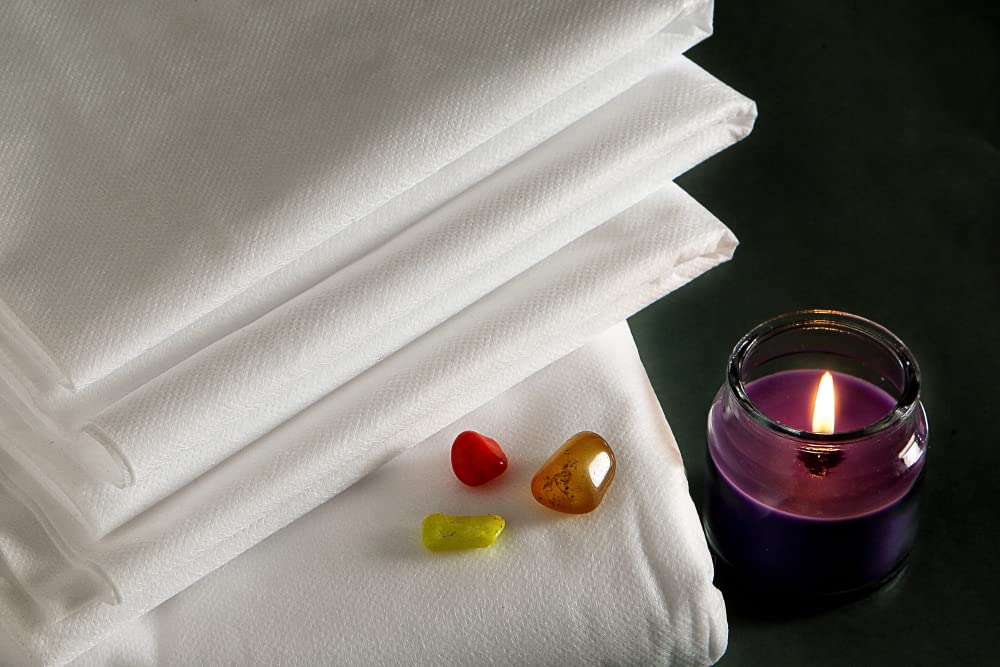 Disposable Bedsheets/Bed Cover White for Hospital, Traveling, Trains, Spa, Massage Rooms, 25 GSM, 32 X 72 Inches Pack of 60 Pieces