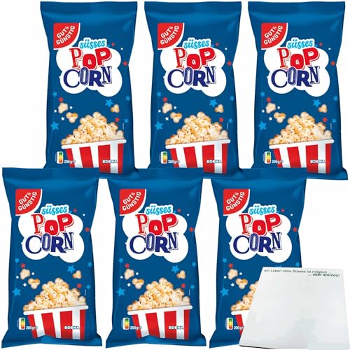 usy Bundle für Gut & Günstig Popcorn süß 6er Pack (6x200g Beutel) + usy Block