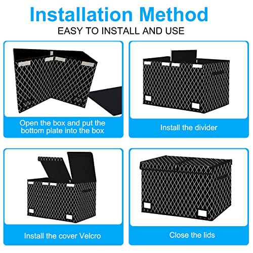 Meerainy Toy Box Storage Organizer With Lid,Collapsible Toys Boxes Chest Basket Bins With Sturdy Handles For Boys And Girls, Nursery, Playroom #TOP6