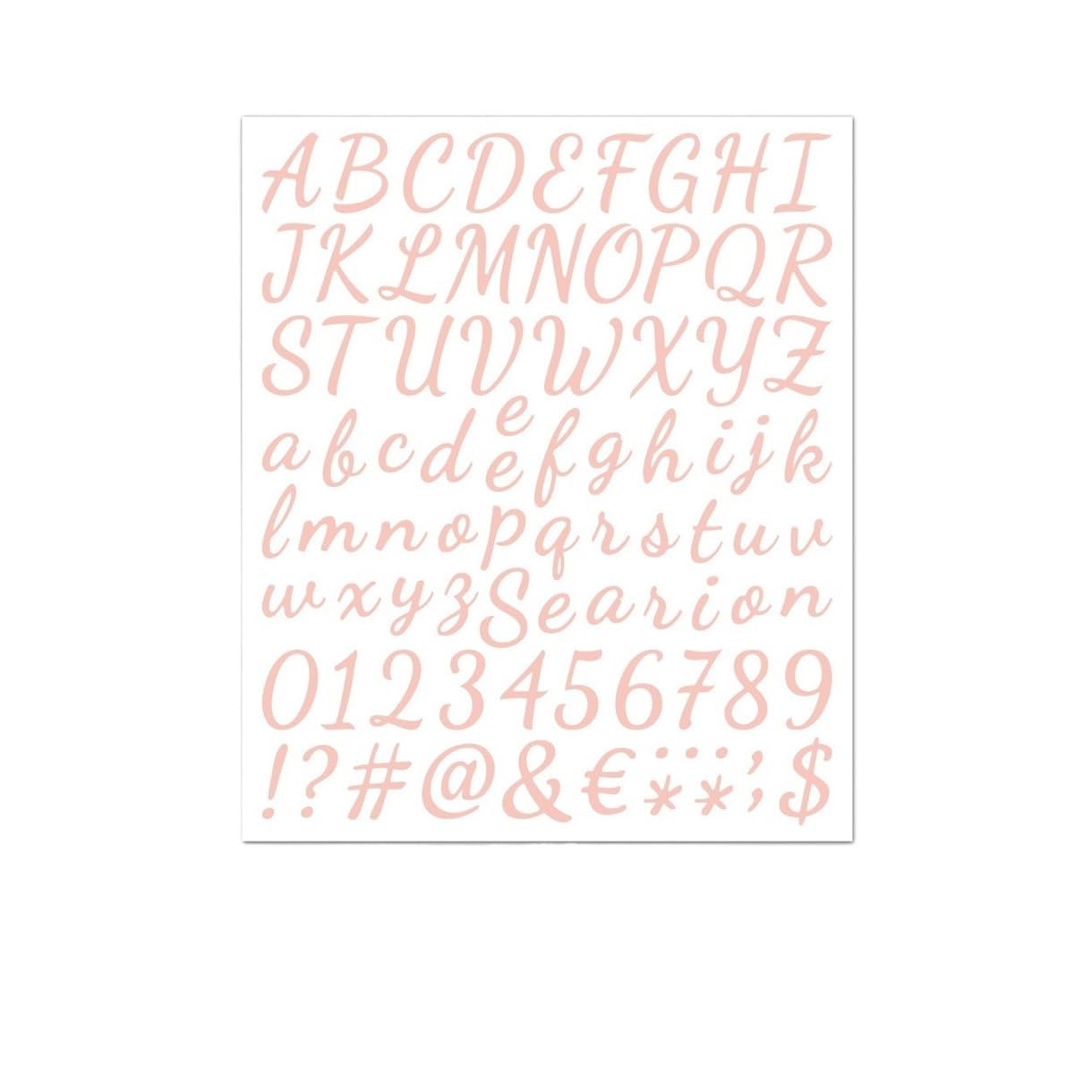1 Inch Waterproof Alphabet Stickers - 5 Sheets of DIY Craft Letters, Numbers & Symbols for Home Decor and Labeling(Color5)
