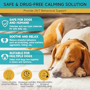 Dog calming diffuser refills  4 pack dog pheromones calming diffuser for dog anxiety relief dog pheromone diffuser 120 days pheromone diffuser to calm dogs fits all common diffuser heads   cucciolini doodles