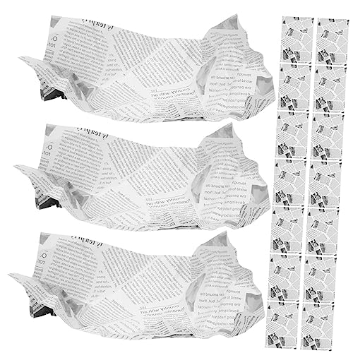 BRIGHTFUFU 120 Sheets of Greaseproof French Fries Papers Unbleached Baking Sheets Sandwich Papers for Retro Bread Snacks