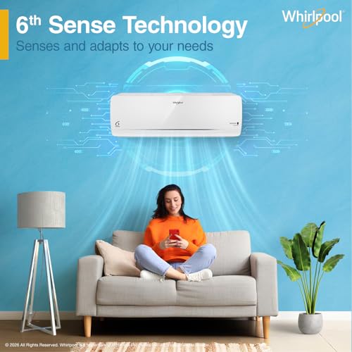 Image of Whirlpool 2 Ton 3 Star, New star rated, 3D cool Inverter Split AC (3D Cool 20T 3S INV EXP S6M3PP0, Copper, Convertible 4-in-1 Cooling Mode, HD Filter White)