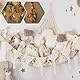 JanYoo Spielzeug Aufbewahrungs Kuscheltier,Großformat Aufbewahrung Netz Kinderzimmer Hängend Spielzeug Organizer Boho Makramee Stofftier Hängematte mit LED-Lichterkette für Kuscheltiere, Weiß