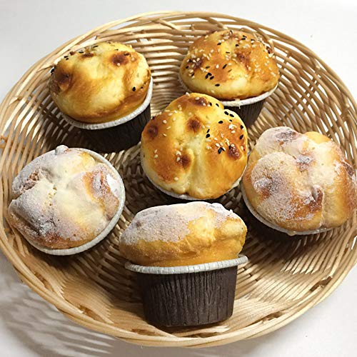 Künstliche Kuchen, künstliche Nachbildung, Realistische Lebensmittel, Cupcakes, Brot, Dessert, für Dekoration, Requisiten, echtes Modell, 6 Stück Cover