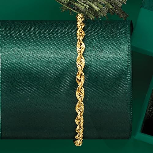 Ross-Simons 4mm 14kt Yellow Gold Rope-Chain Bracelet3
