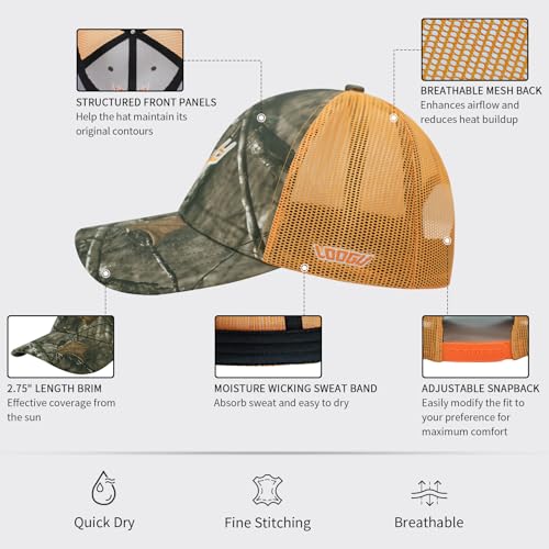 Image of LOOGU Fishing Hat Mesh Back for Men Women Adjustable Baseball Trucker Cap Snapback Hats
