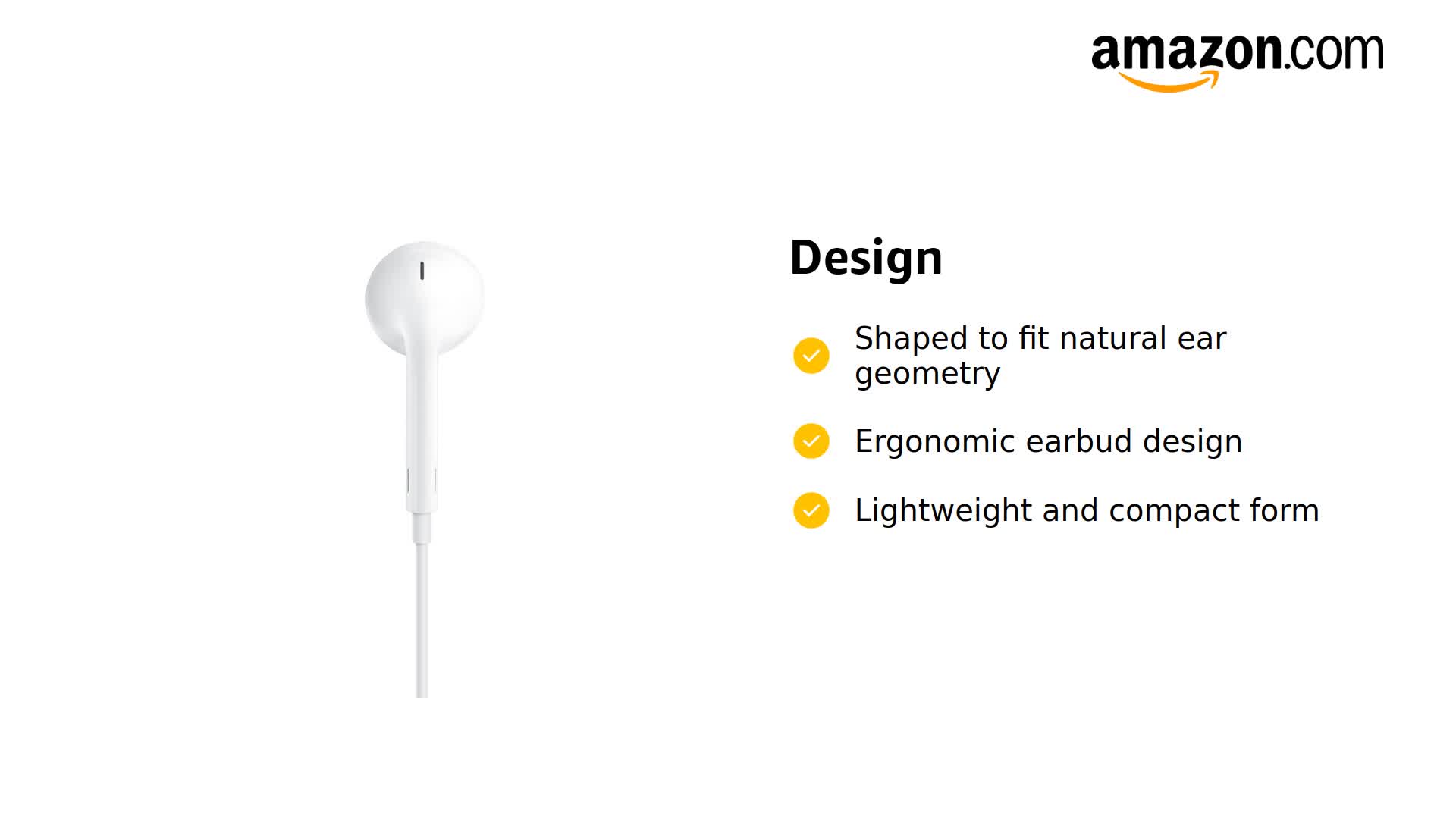 Amazon.com: Apple EarPods Headphones, Wired Ear Buds with Built-in