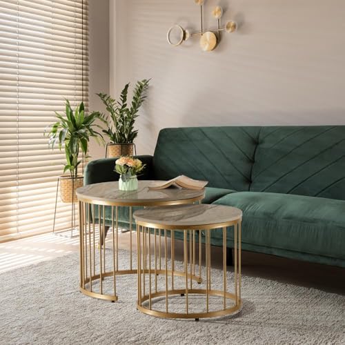 Image of Wakefit Center Table | 1 Yr Warranty | Coffee Table for Living Room Wooden, Tea Table for Living Room Wooden, Sofa Table, Free Installation from Brand, Modern Multi-Functional & Wobble-Free(Kaffeost)