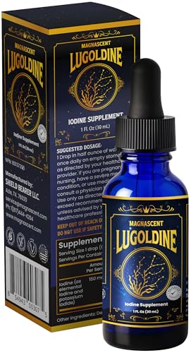 Lugoldine Yodo Activado Líquido – Proceso Patentado, Gotas de Yodo de Alta Pureza, Apoyo Tiroideo y Metabólico, Sin Alcohol ni Glicerina, 30 ml. 100% IDR.