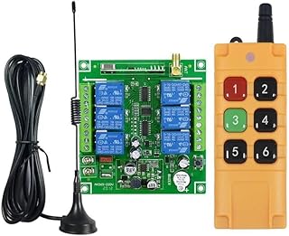 Universal Long Distance 20~200M DC 12V 24V 36V 48V 10A 6CH 30A Relay RF Wireless Radio Remote Control 433/315Mhz Industrial/agricultural 1.5m Antenna