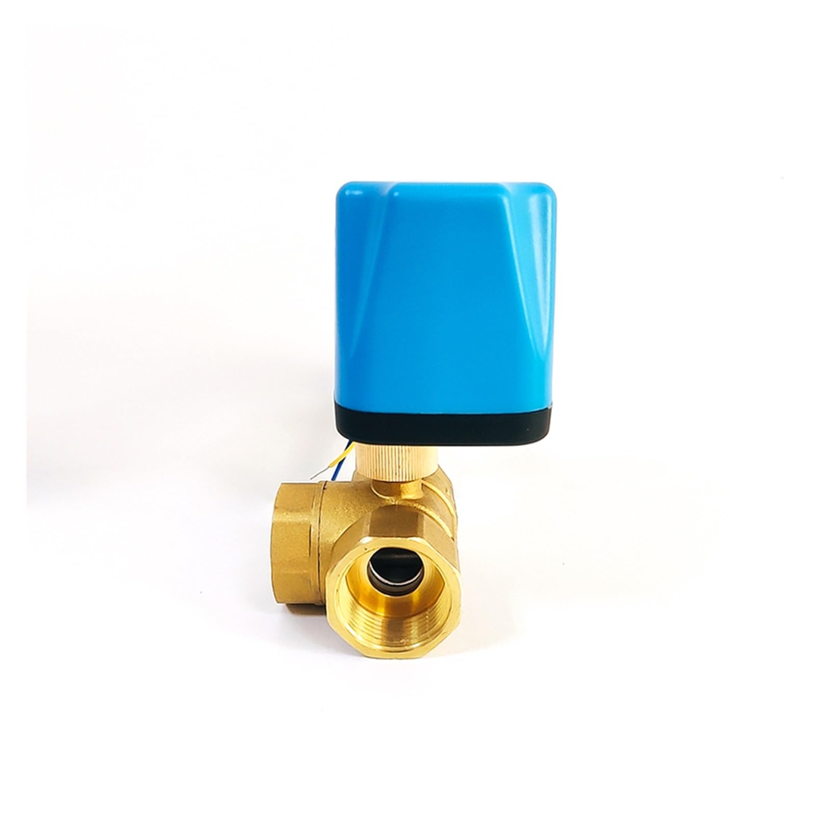 valvola a 3 vie motorizzata 1/2" 3/4" 1" 1-1/4" 1-1/2" Valvola a sfera elettrica in ottone Due linee A tre vie Normalmente chiusa Normalmente aperta 220V Valvola di commutazione Wate ( Size : 1-1/4" ,
