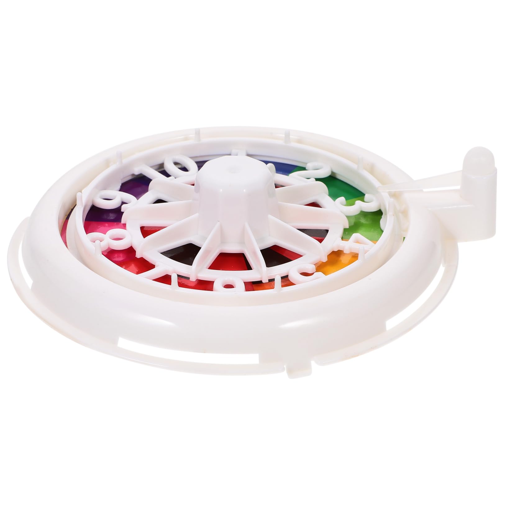 Toddmomy Game Turntable Poker Game Rotating Wheel Raffle Wheel The Wheel Adults Roulette Wheel Small Wheel of Fortune Prize Spinning Wheel Color Game Wheel Prop Wheels Plastic White