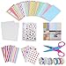 OUYANKA 50pcs Scrapbook Zubehör Set Fotoalbum Gestalten Scrapbooking Zubehör Aufkleber Fotoalbum Stickers Foto Ecke Bastelschere Spitzenband für Weihnachtsgeschenk Tagebuch Hochzeit Gästebuch