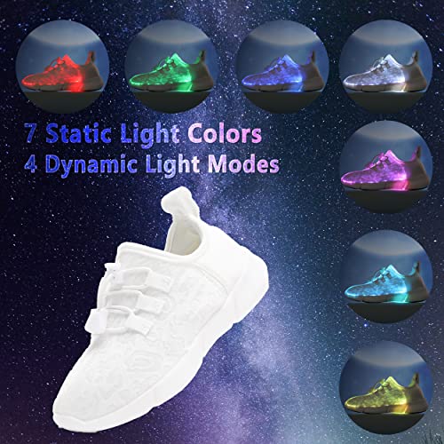 Yyxms Fiber Optic Shoes For Boys Girls Light Up Sneakers For Kids Flashing Shoes With Usb Charging For Christmas, Festivals, Halloween, New Year Party #TOP1