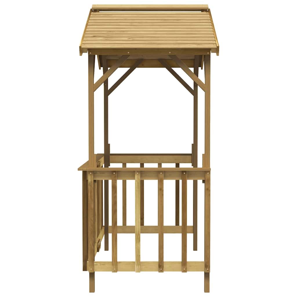 vidaXL Cobertizo de Barbacoa Casetas Casetilla Jardín Patio Muebles Decoración Herramientas Almacenamiento 163,5x93x210 cm Madera Pino Impregnada