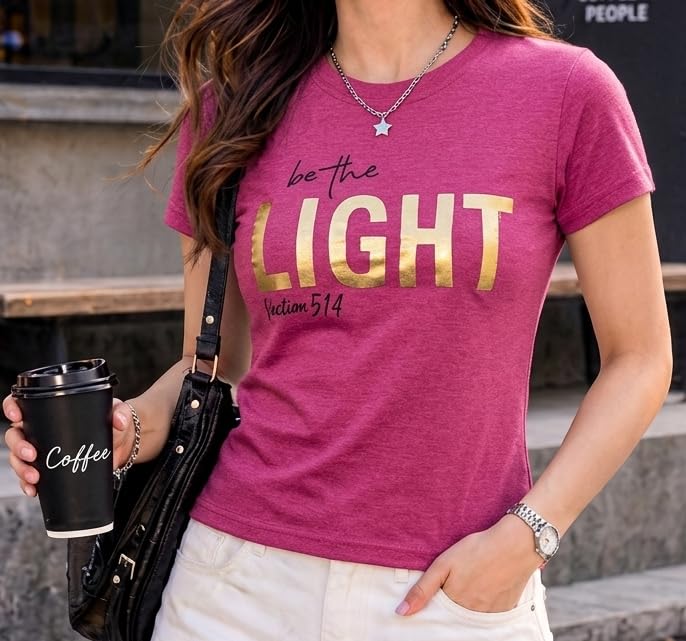 Image of Preneum Women's Graphic Printed T-Shirt, Round Neck Half Sleeve Casual Slim Fit Cotton Blend Tee, College, Office & Travel