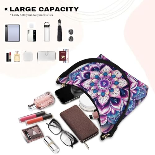 Image of Handbag for Women Leather Underam Shoulder Bag with Zipper Fashion Work Purse Waterproof Travel Wallet