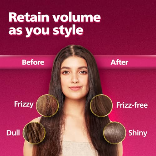 Philips Hair Straightener Brush - Everyday Frizz Free Hair in 5 min I Natural Styles with volume | Shiny and Smooth Hair I No Scalp Burns | ThermoProtect Technology I Keratin... - Image 3