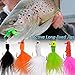 Crappie Jigs Marabou Feather Hair Jigs Bass Fishing Lure Jig Heads Hook for Crappie Trout Walleye Panfish 1/8oz 1/16oz 1/32oz