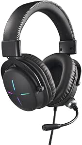 Headset Gamer Nitro NHW200 desing over-ear RGB com Microfone omnidirecional
