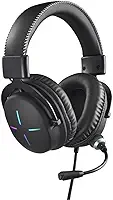 Headset Gamer Nitro NHW200 desing over-ear RGB com Microfone omnidirecional