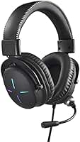 Headset Gamer Nitro NHW200 desing over-ear RGB com Microfone omnidirecional