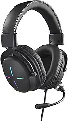 Headset Gamer Nitro NHW200 Gen 2 desing over-ear RGB com Microfone omnidirecional