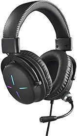 Headset Gamer Nitro NHW200 desing over-ear RGB com Microfone omnidirecional