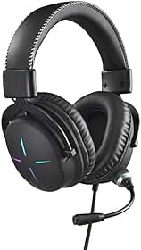 Headset Gamer Nitro NHW200 desing over-ear RGB com Microfone omnidirecional