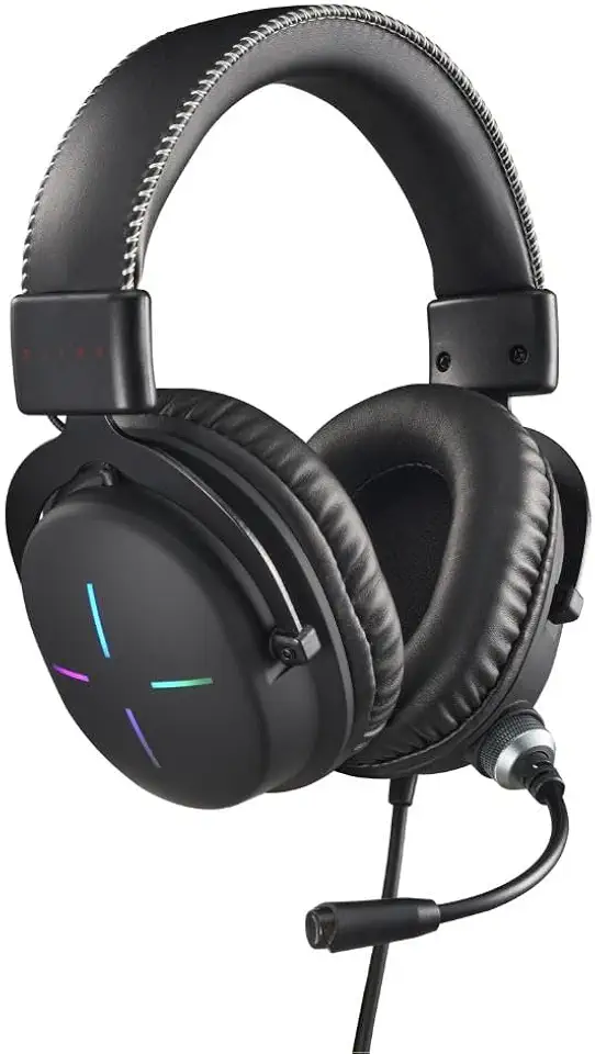 Headset Gamer Nitro NHW200 Gen 2 desing over-ear RGB com Microfone omnidirecional