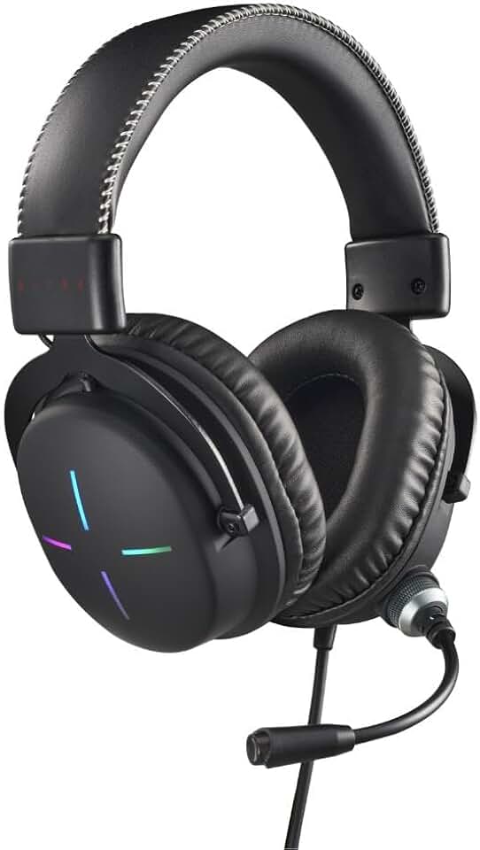 Headset Gamer Nitro NHW200 Gen 2 desing over-ear RGB com Microfone omnidirecional