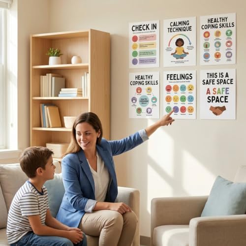 NOVBAUB 9 Pcs Calming Corner Educational Posters for Classroom by NOVBAUB - Used condition - Image 5